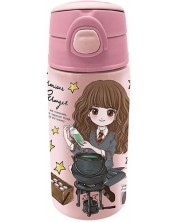 Μπουκάλι νερού  Graffiti Harry Potter Hermione - Με καλαμάκι, 500 ml