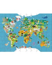 Παιδικό παζλ Haba - Χάρτης του κόσμου, 100 τεμάχια