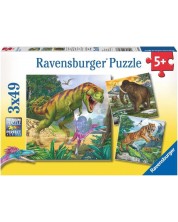 Детски пъзел Ravensburger 3 x 49 κομμάτια - Προϊστορικοί ηγεμόνες -1