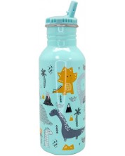 Παιδικό μπουκάλι με καλαμάκι Nerthus - Dinosaurs, 500 ml -1