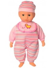 Κούκλα μωρού Raya Toys -Με λειτουργίες, ροζ, 33 cm -1