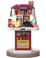Παιδική κουζίνα Felyx Toys - Little Chef, Με ατμό και τρεχούμενο νερό, 64 κομμάτια -1