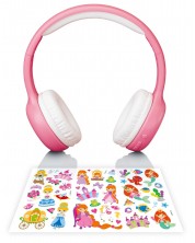 Παιδικά ακουστικά με μικρόφωνο Lenco - HPB-110PK, ασύρματα, ροζ -1