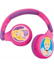 Παιδικά ακουστικά Lexibook - Princesses HPBT010DP, ασύρματα, ροζ -1