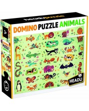 Παιδικό παιχνίδι Headu - Παζλ ντόμινο με ζώα -1