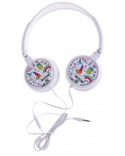 Παιδικά ακουστικά με μικρόφωνο I-Total - Unicorn Collection 11107, λευκό -1