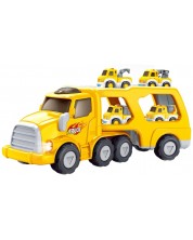Παιδικό σετ παιχνιδιού  Sonne - Πλατφόρμα φορτηγό και αυτοκίνητα