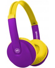 Παιδικά ακουστικά Maxell - BT350, μωβ/κίτρινα