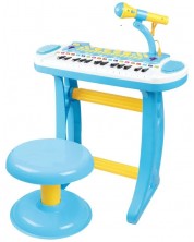 Παιδικό πιάνο με καρέκλα και μικρόφωνο Baoli Melody. 31 πλήκτρα, μπλε -1