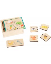 Παιδικό ξύλινο παζλ Small Foot -Ζωοτροφές, 20 κομμάτια  -1