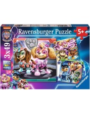 Детски пъзел Ravensburger 3 x 49 κομμάτια - Paw Patrol: The Super Movie