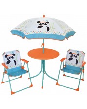 Παιδικό σετ κήπου Fun House - Τραπέζι με καρέκλες και ομπρέλα,Panda -1