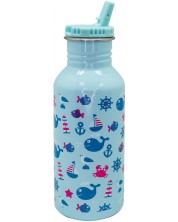 Παιδικό μπουκάλι με καλαμάκι Nerthus - Ocean, 500 ml