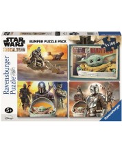 Παιδικό παζλ Ravensburger 4 x 100 κομμάτια - Star Wars: The Mandalorian -1