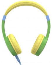 Παιδικά ακουστικά με μικρόφωνο Hama - Kids Guard, πράσινο/κίτρινο