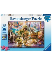 Παιδικό παζλ Ravensburger 100 XXL κομμάτια - Οι δεινόσαυροι ζωντανεύουν