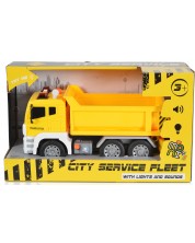 Παιχνίδι Moni Toys - Ανατρεπόμενο φορτηγό, κίτρινο, 1:12