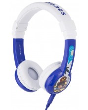 Παιδικά ακουστικά BuddyPhones με μικρόφωνο - Explore, μπλε/λευκό -1
