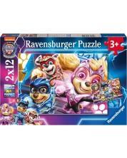 Παιδικό παζλ Ravensburger 2 x 12 κομμάτια - Paw Patrol: The Super Movie