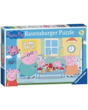 Παιδικό παζλ Ravensburger 35 κομμάτια - Οικογενειακή Ώρα με την Πέπα Γουρουνάκι -1