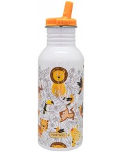 Παιδικό μπουκάλι με καλαμάκι Nerthus - Jungle, 500 ml