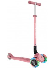 Παιδικό πτυσσόμενο σκούτερ Globber - Primo Foldable Plus Lights, ροζ