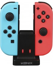 Σταθμός φόρτισης σύνδεσης Konix Mythics - για Nintendo Switch, διπλός, μαύρος -1