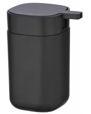 Δοχείο υγρού σαπουνιού Wenko - Davos, 9.8 х 13 х 7.8 cm, χωρίς BPA, μαύρο ματ -1