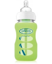Προστατευτικό γυάλινο μπουκάλι Dr. Brown's Wide-Neck - Πράσινο, 270 ml -1