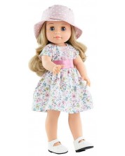 Ρούχα για κούκλα Paola Reina - Φόρεμα ροζ λουλούδι, 42 cm -1