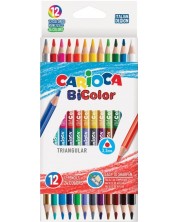 Δίχρωμα μολύβια Carioca Bi-Color - 12 χρώματα -1