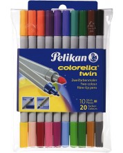 Δίχρωμοι μαρκαδόροι Pelikan Colorella Twin - 20 χρώματα -1