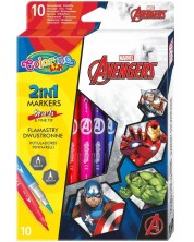 Μαρκαδόροι διπλού άκρου  Colorino - Marvel Avengers,10 χρώματα -1