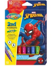 Μαρκαδόροι διπλού άκρου  Colorino - Marvel Spider-Man,10 χρώματα