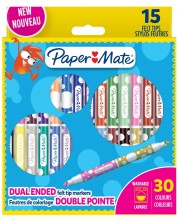Μαρκαδόροι διπλού άκρου Paper Mate Kids Coloring - 15 τεμάχια -1
