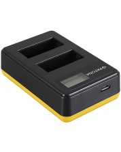 Διπλός φορτιστής Patona - για μπαταρία Canon LP-E17, LCD, USB, Μαύρο