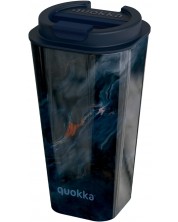 Κύπελλο  με διπλό τοίχωμα  με καπάκι Quokka Flux  - Dark Stone, 450 ml -1