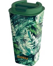 Κύπελλο  με διπλό τοίχωμα  με καπάκι Quokka Flux  - Jungle, 450 ml -1