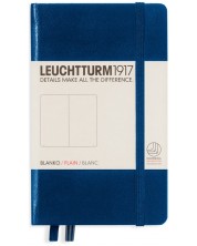 Σημειωματάριο  τσέπης Leuchtturm1917 - A6,λευκές σελίδες,Navy