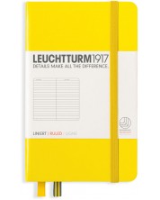 Σημειωματάριο  τσέπης  Leuchtturm1917 - A6, σελίδες με γραμμές ,Lemon -1
