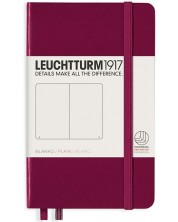Σημειωματάριο  τσέπης Leuchtturm1917 - A6, λευκές σελίδες, Port Red