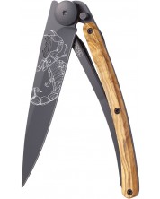 Μαχαίρι τσέπης Deejo - Olive Wood-Scorpio, 37 g