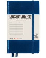 Σημειωματάριο  τσέπης Leuchtturm1917 - A6,  σελίδες με γραμμές ,Navy -1