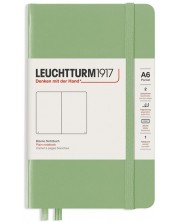 Σημειωματάριο  τσέπης Leuchtturm1917 - A6, λευκές σελίδες,Sagе
