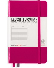 Σημειωματάριο  τσέπης Leuchtturm1917 - A6, σελίδες με γραμμές ,Berry -1
