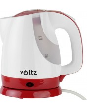 Ηλεκτρικός βραστήρας - Voltz V51230F, 1300 W, 0,9 l, λευκό/κόκκινο
