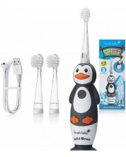Ηλεκτρική οδοντόβουρτσα  Brush Baby - Wild Ones, πιγκουίνος -1