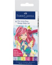 Μολύβια Faber-Castell Pitt Artist - Manga Shojo, 6 χρώματα