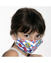 Παιδική προστατευτική μάσκα - Fun, διπλής στρώσης, με μεταλλική στοίβα, 6-12 ετών