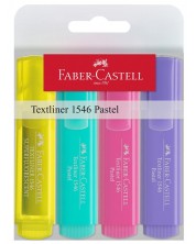 Σετ υπογραμμιστών Faber-Castell 1546 - 4 χρώματα, παστέλ  -1